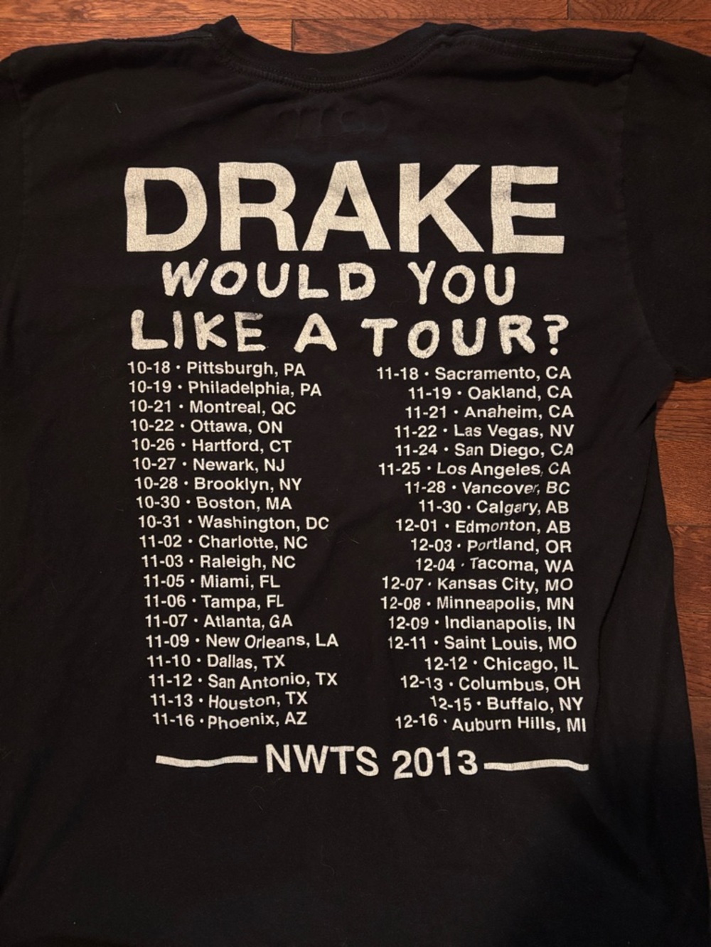 Vintage 2013 Drake Tour T Shirt Size: Medium - Picture 2 of 4